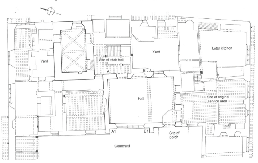 Ground floor plan of east range (Peason et al, 1996, p.75)
